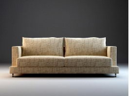 7 piece modular sectional sofa set 3d model preview