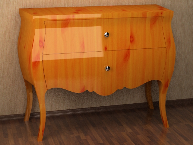 Antique commode 3d rendering