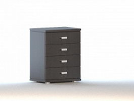 4 drawers nightstand 3d preview