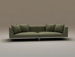 2 piece sectional sofa 3d model preview