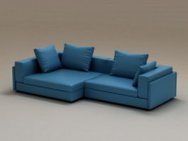 2 piece corner sofa 3d model preview