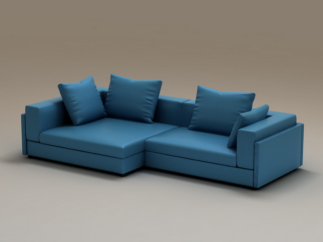 2 piece corner sofa 3d rendering