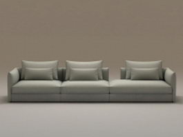 3 seater sectional sofa 3d model preview