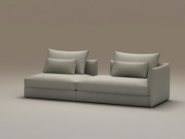 Modern modular sofa sectional 3d rendering