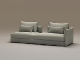 Modern modular sofa sectional 3d model preview