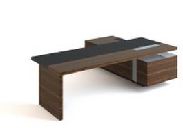 Modern office executive desk 3d model preview