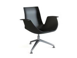 Office leather lounge chair 3d model preview