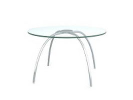 Roun glass coffee table 3d preview