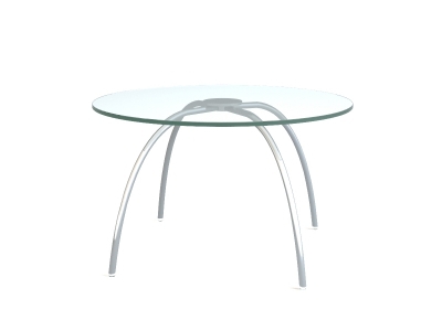 Roun glass coffee table 3d rendering