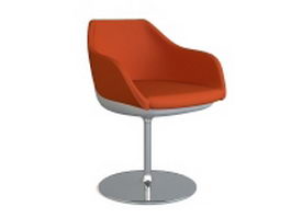 Office scoop chair 3d model preview