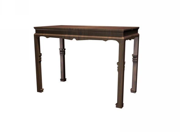 Antique wooden console table 3d rendering