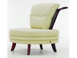 Round upholstered chair 3d preview