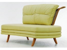Upholstered bentwood settee 3d preview