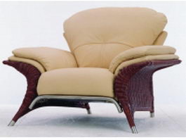 Modern fabric sofa chair 3d model preview