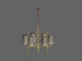 Metal chandelier 3d model preview