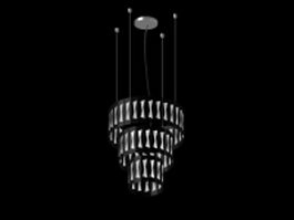 Cylinder ceiling pendant lamp 3d model preview