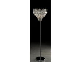 Chandelier style crystal floor lamp 3d model preview