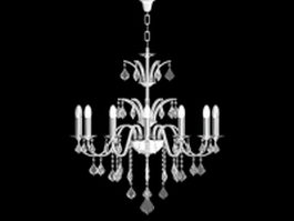 Crystal chandelier lighting 3d model preview