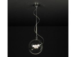 Glass ball pendant lamp 3d model preview