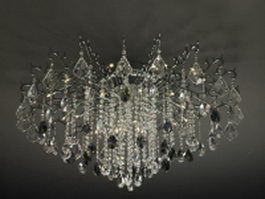 Crystal chandelier 3d model preview