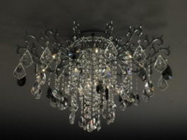 Traditional crystal chandelier 3d model preview