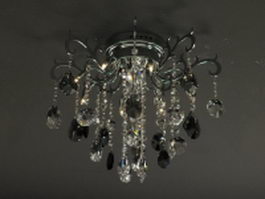 Small crystal chandelier 3d model preview