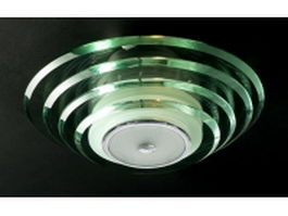 Flush mount glass ceiling light 3d model preview