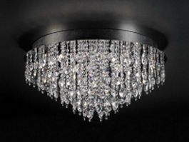 Crystal chandelier ceiling light 3d model preview