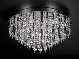 Crystal ceiling chandelier 3d model preview