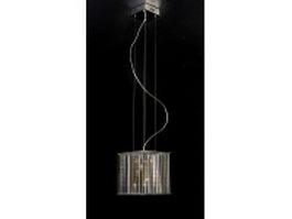 Glass hanging lamp 3d model preview
