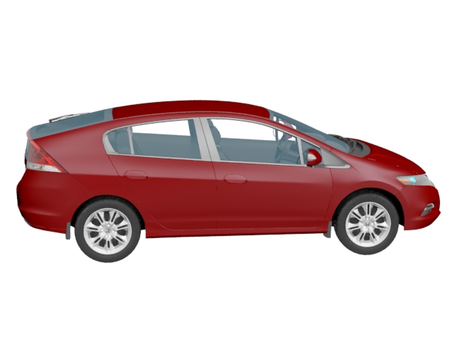 Honda Insight compact car 3d rendering