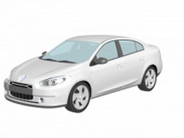 Renault Fluence family car 3d model preview