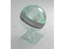 Green frosted glass vray material