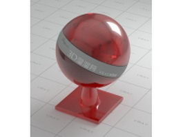 Dark red glass vray material