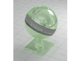 Green thick glass vray material
