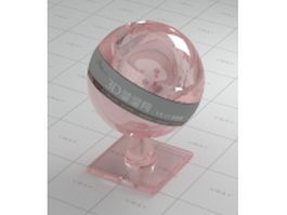 Pink smooth glass vray material