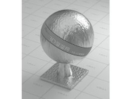 Rough and uneven silver metal vray material