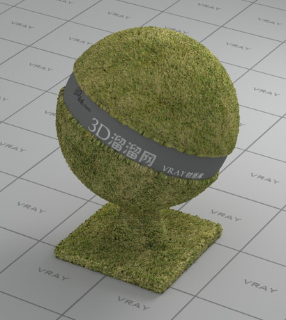 Green grass material rendering