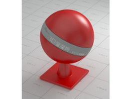 Matt red plastic vray material