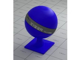 Blue matte plastic vray material