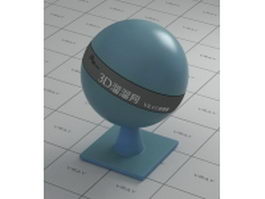 Blue translucent plastic vray material