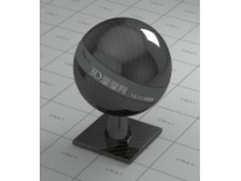 Dark carbon metallic paint vray material