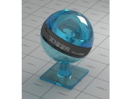 Ultra-thin sheet blue glass vray material