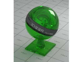 Green glass beer bottle vray material