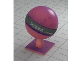 Medium violet red transparent plastic vray material