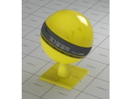 Yellow transparent plastic vray material