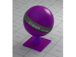 Dark orchid transparent plastic vray material