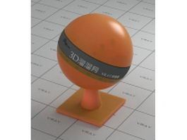 Orange transparent plastic vray material