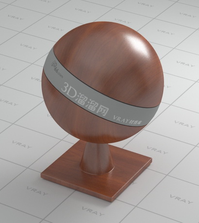 Smooth cherry wood material rendering