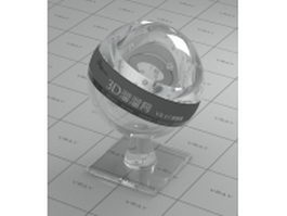 Transparent organic glass vray material